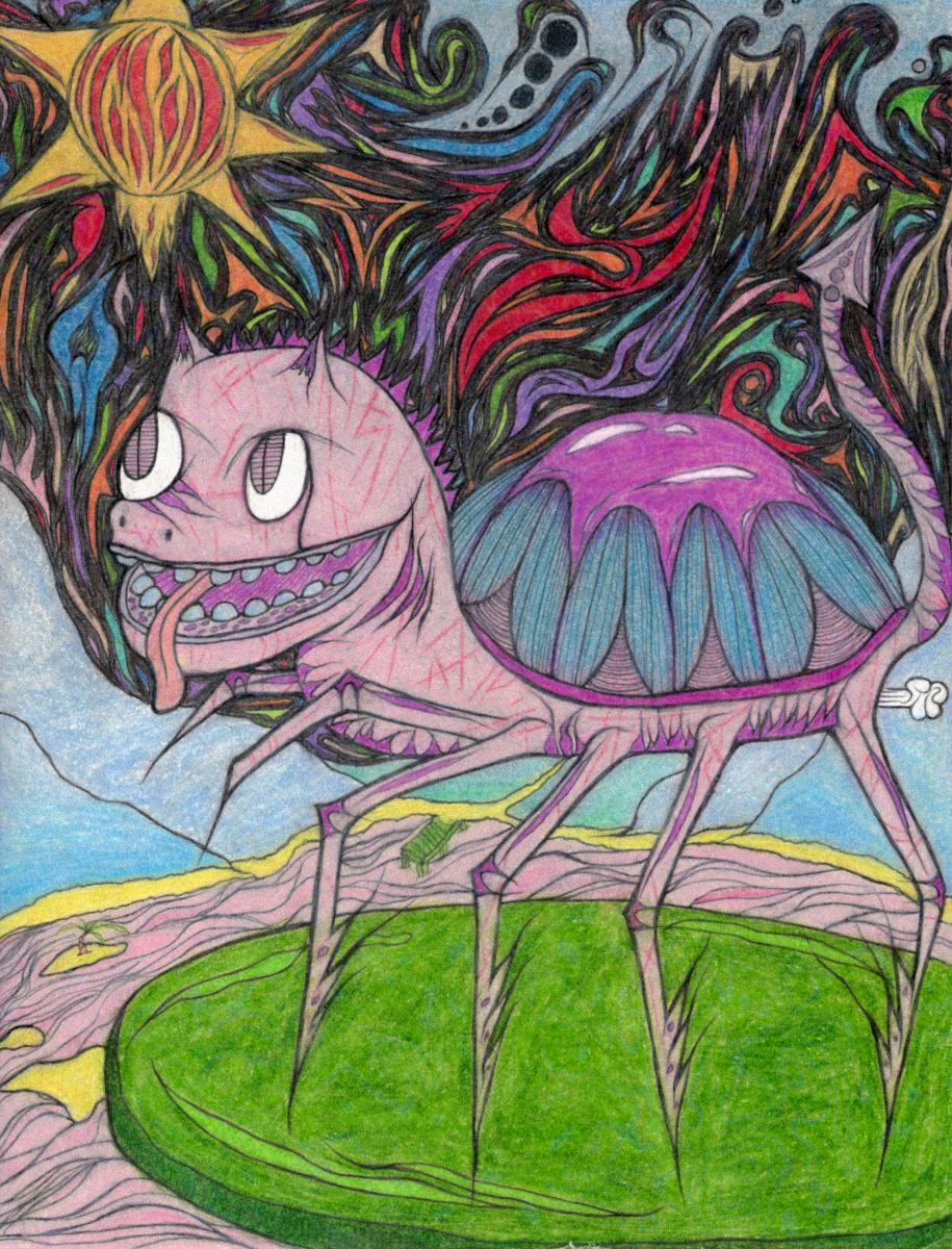 Sea Monkey Poot. Colored Pencil.